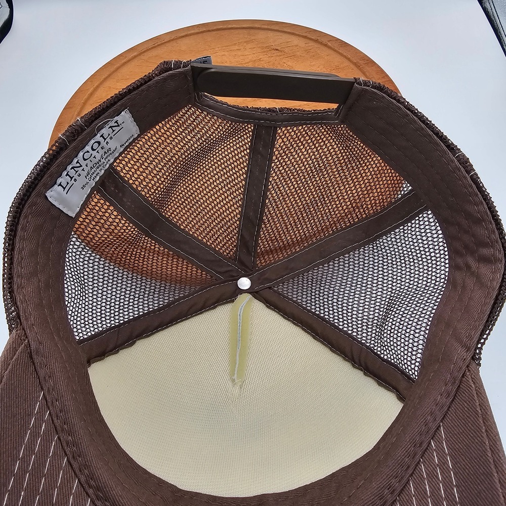 Lincoln‎ Outfitters Farm Life Rooster Trucker Hat Brown Cream Snapback Cap Mesh - Picture 6 of 9